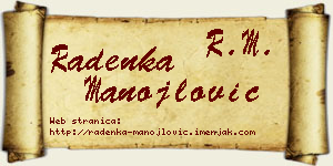 Radenka Manojlović vizit kartica